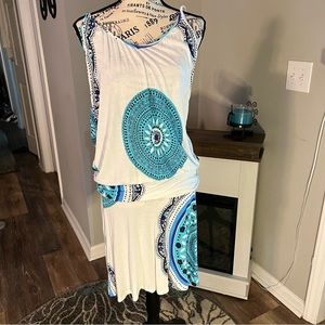 Lascana Spaghetti Strap Dress with Drop Waist. Size 12